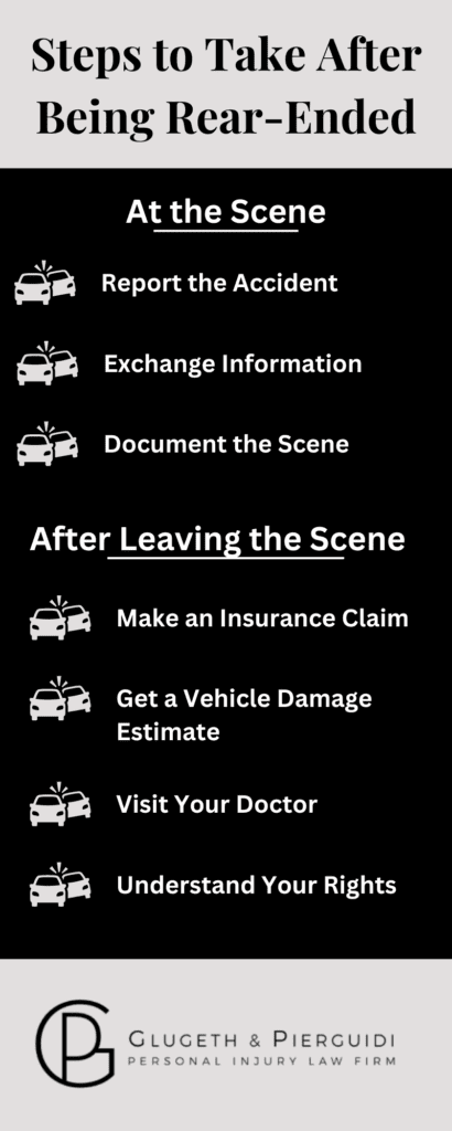 Steps to take after being rear-ended